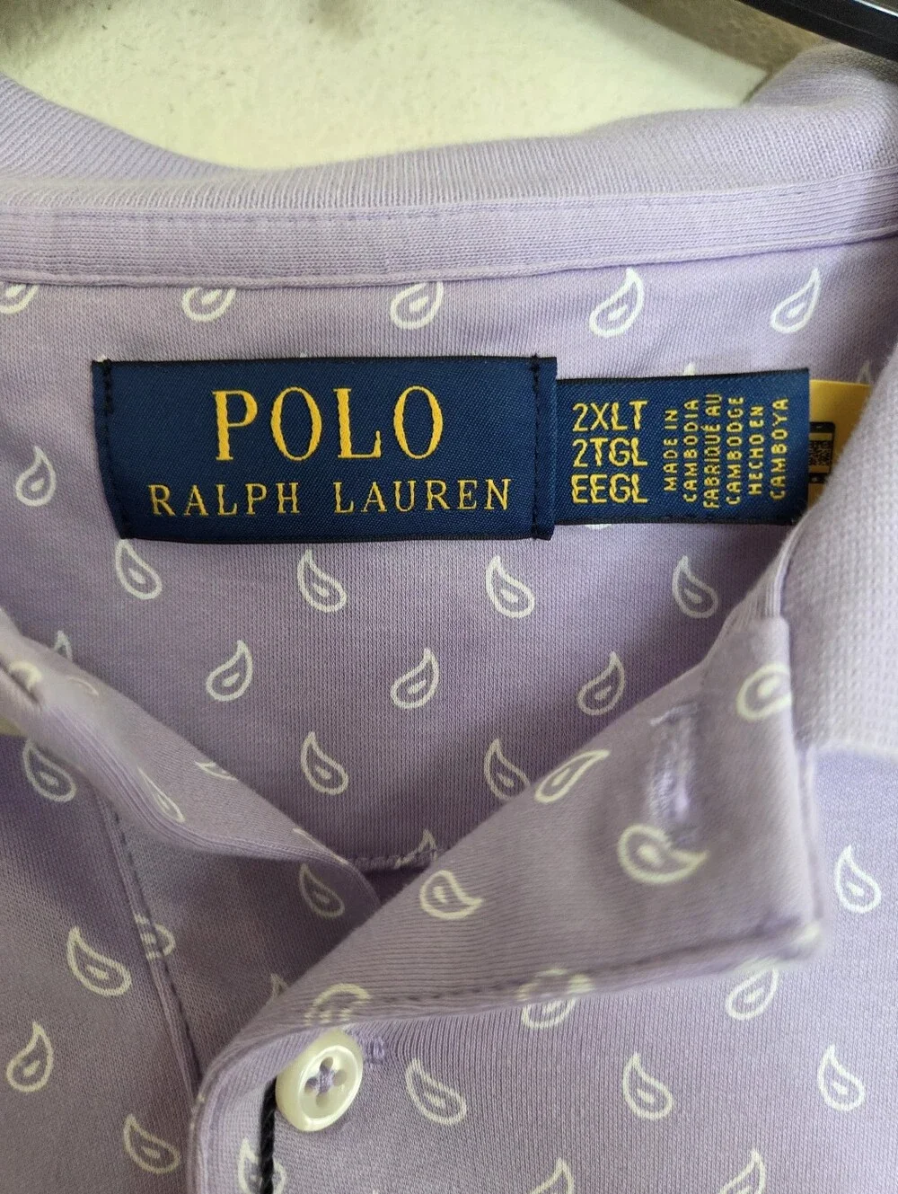 Polo Ralph Lauren Men's Purple Classic Fit Soft Cotton Polo Shirt Size 2XLT
